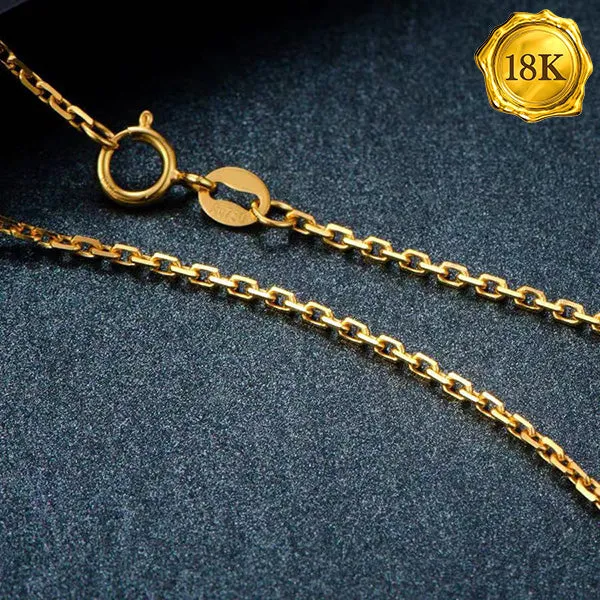 18INCHES ANCHOR CHAIN 18KT SOLID GOLD NECKLACE