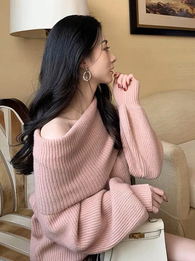 2023 New Turtleneck Sweater Women's Autumn and Winter Korean Style Loose Pullover Lazy and Versatile Outerwear Bottoming Sweater