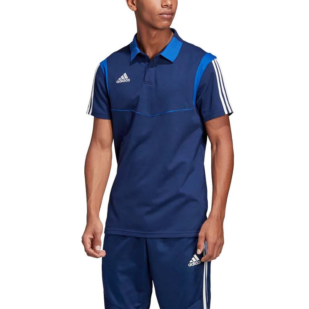 Adidas Adult Tiro 19 Polo (Dark Blue/BlueWhite)