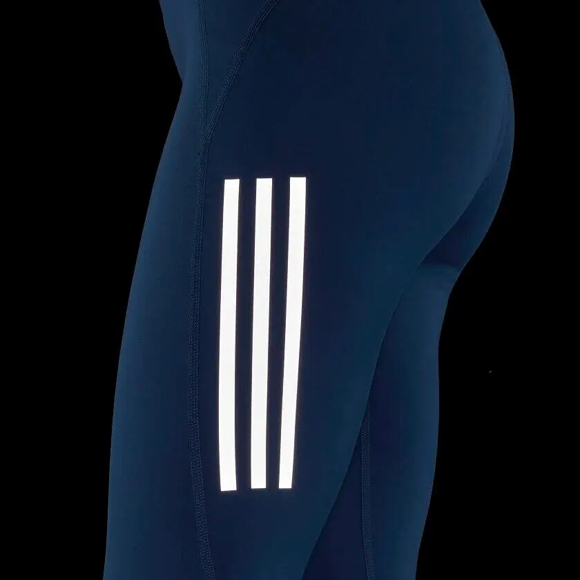 adidas Own The Run 7/8 Womens Running Leggings Ladies Fitness Blue Black