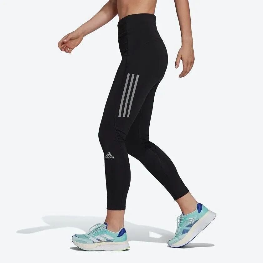 adidas Own The Run 7/8 Womens Running Leggings Ladies Fitness Blue Black