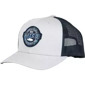 Aftco Bass Patch Trucker Cap Light Gray