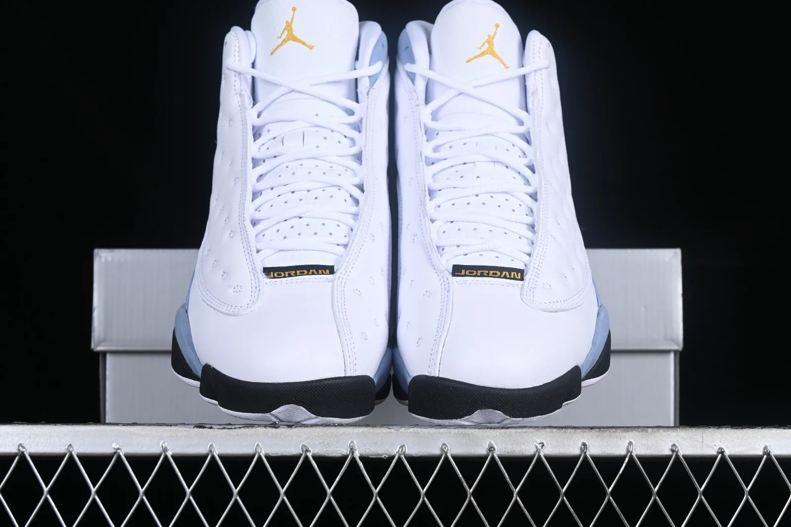 Air Jordan 13 White Yellow Ochre Blue Grey Black 414571-170