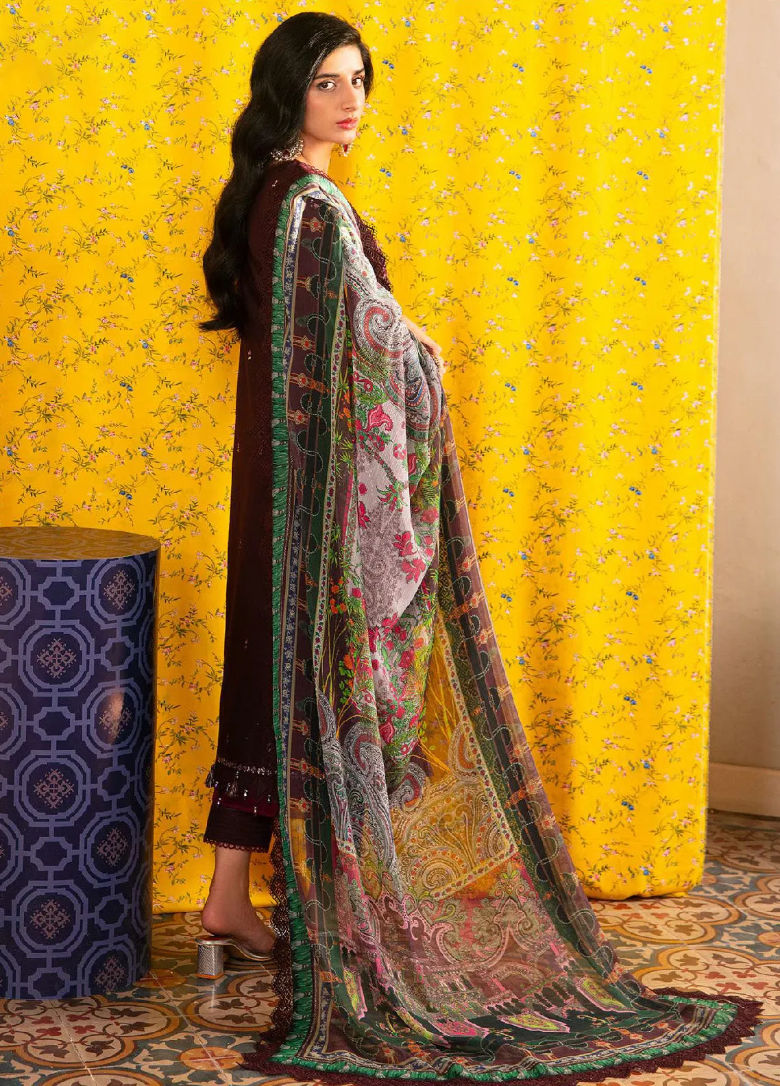 Aira By Asim Jofa Embroidered Lawn Unstitched 3 Piece Suit - AJ24AP AJAR-34