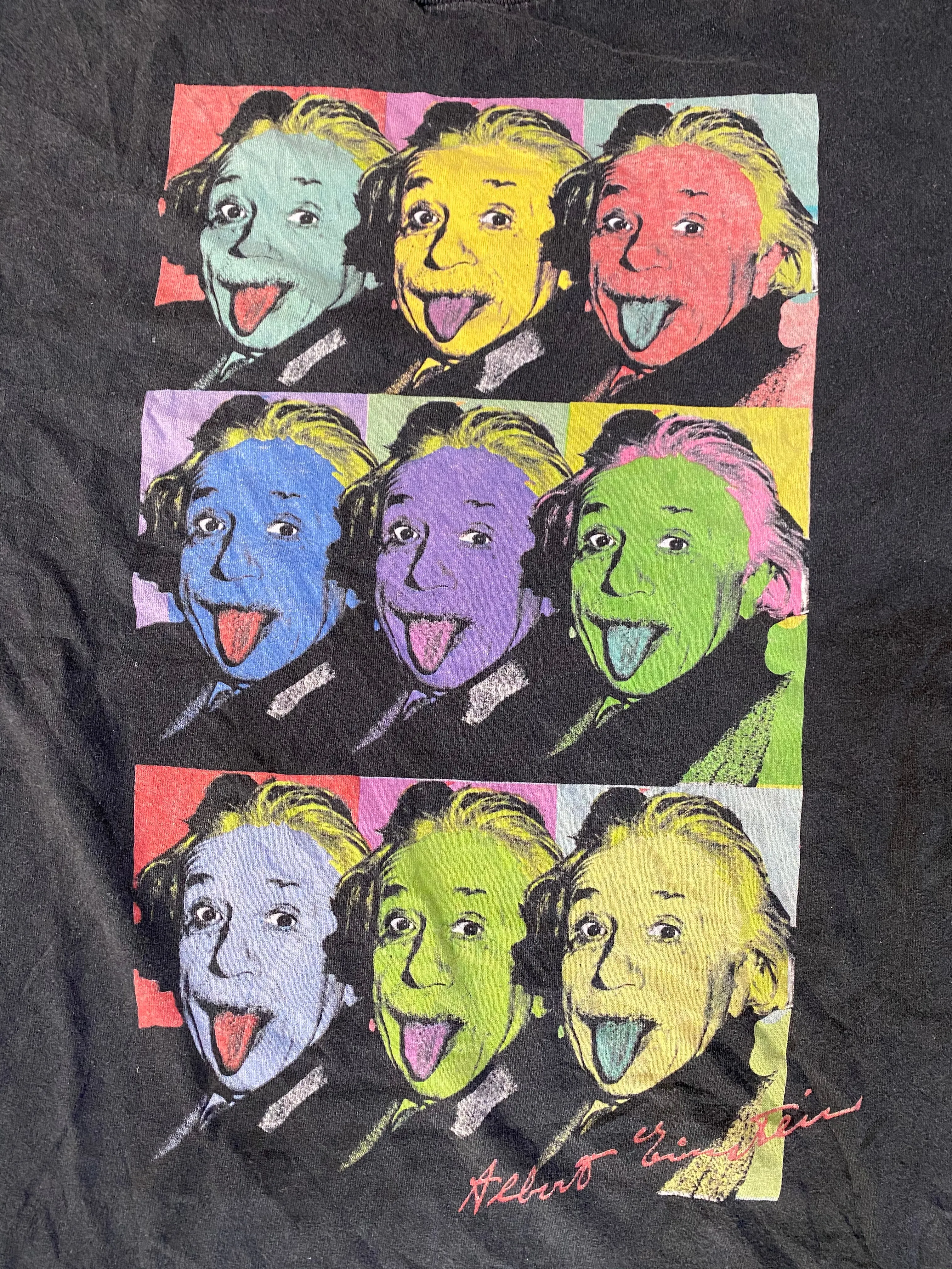 Albert Einstein Pop Art 2000’s Vintage Distressed T-shirt