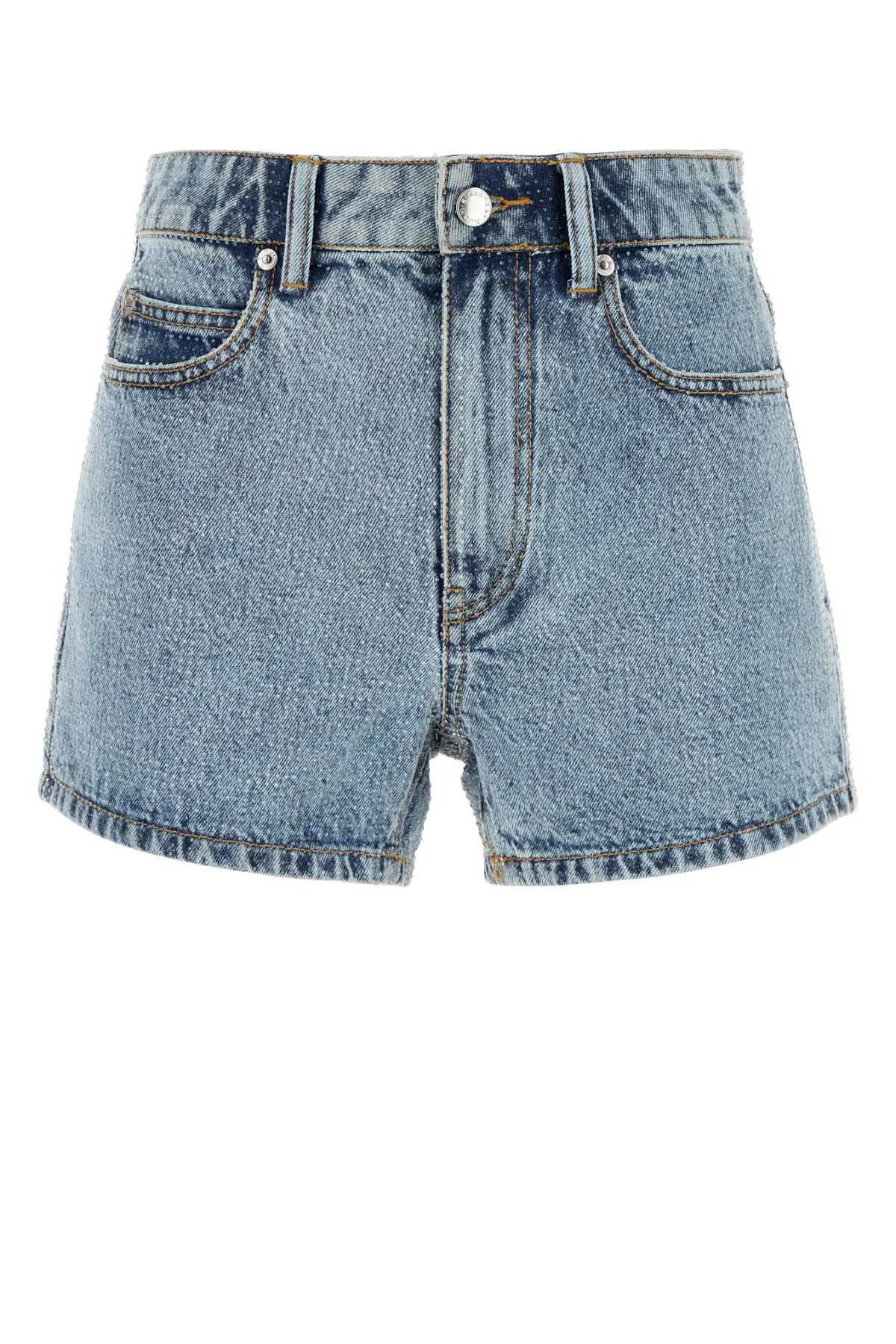 Alexander Wang Embellished Denim Shorts