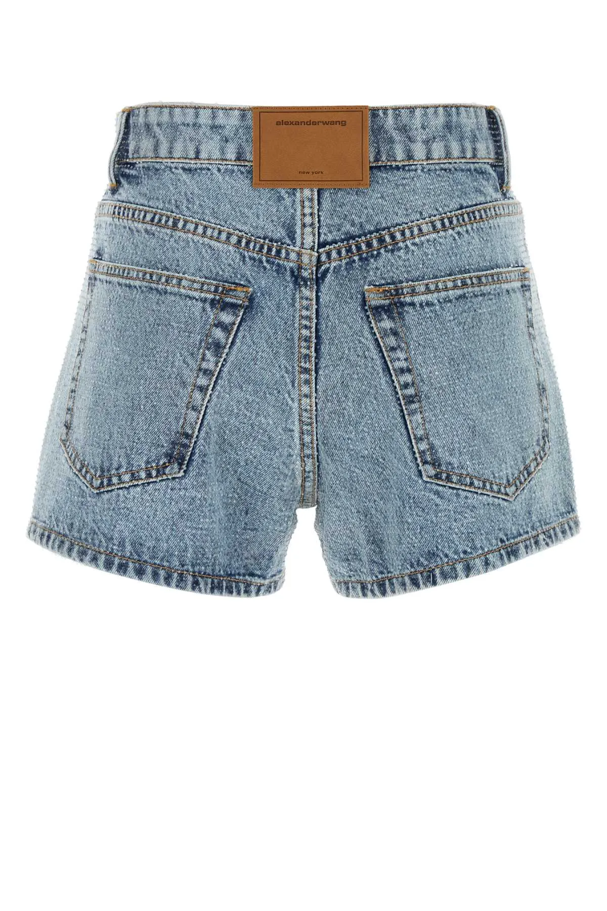 Alexander Wang Embellished Denim Shorts