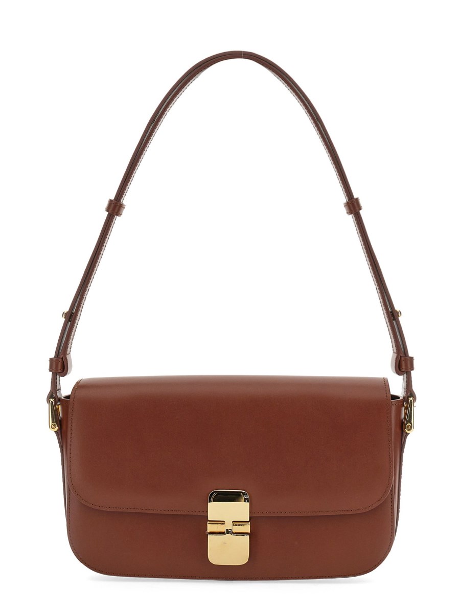 A.P.C.    LEATHER GRACE BAGUETTE BAG