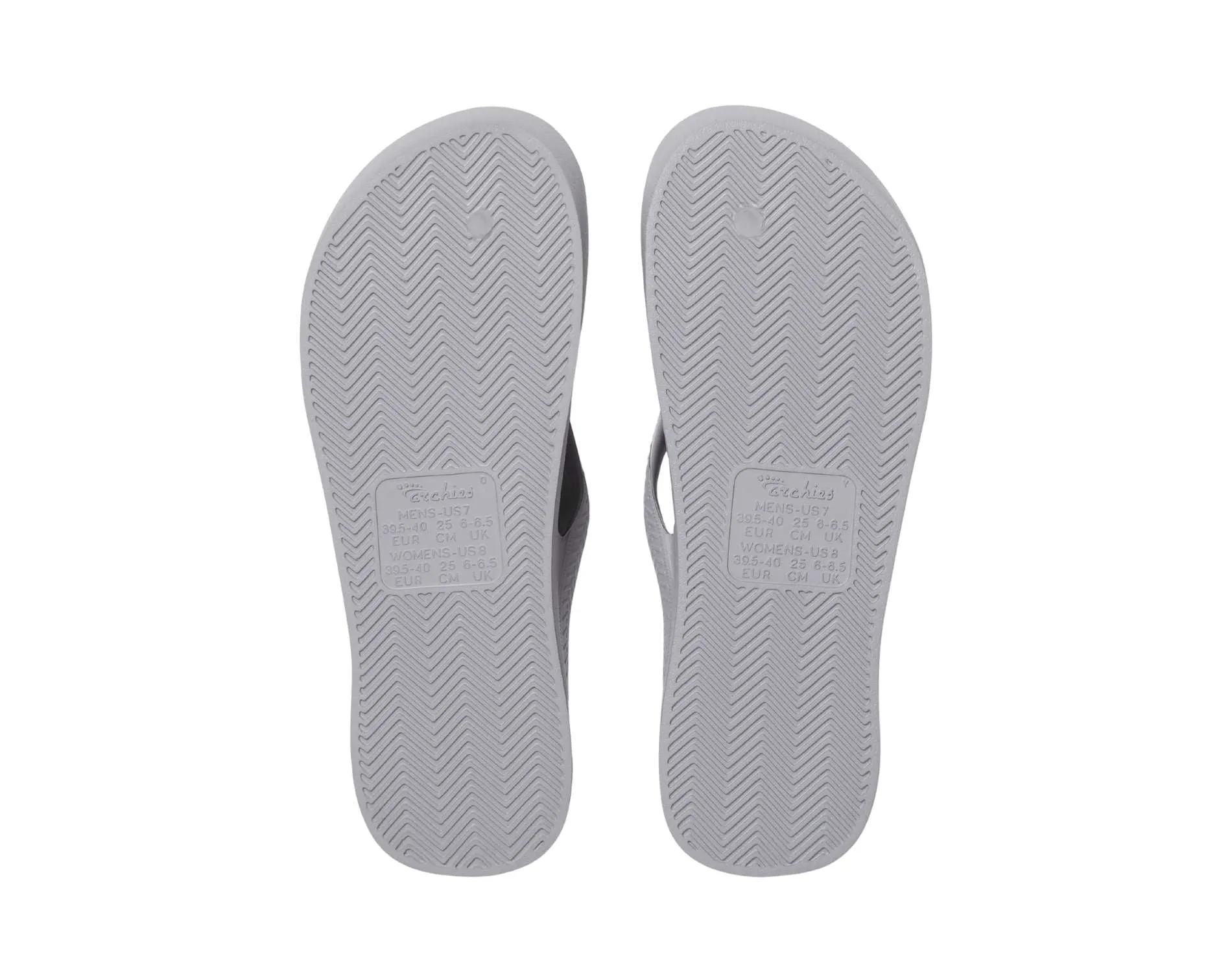 Archies Arch Support Thongs Grey