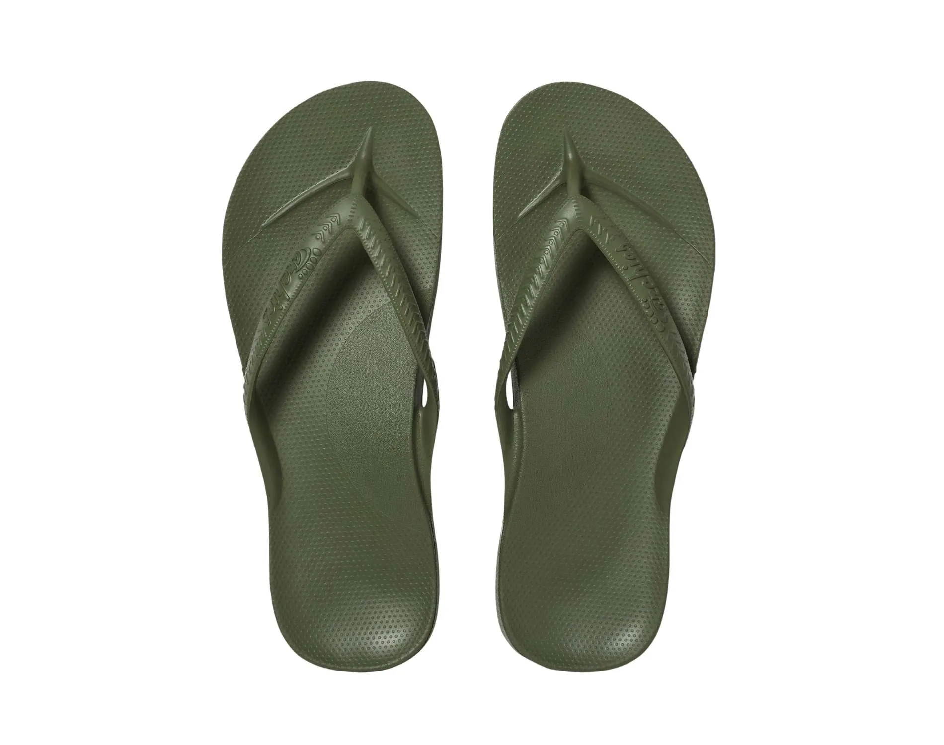 Archies Arch Support Thongs Khaki