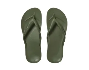 Archies Arch Support Thongs Khaki