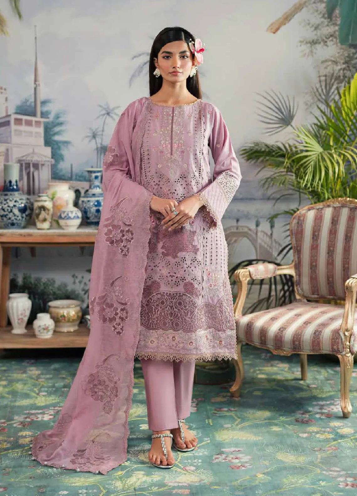 Ayra By Emaan Adeel Embroidered Lawn Unstitched 3 Piece Suit - EA24AL AR-03