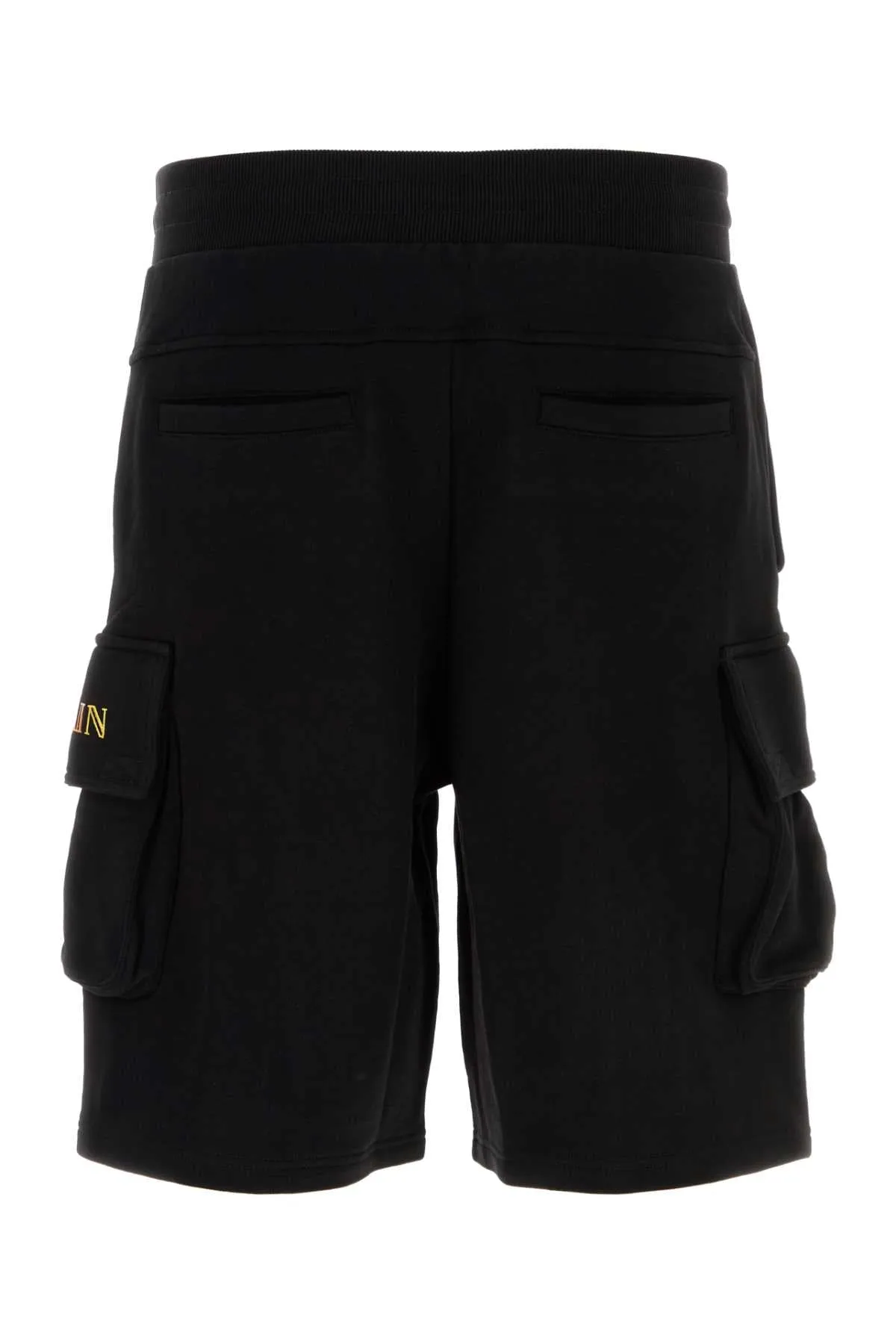 Balmain Black Cotton Bermuda Shorts