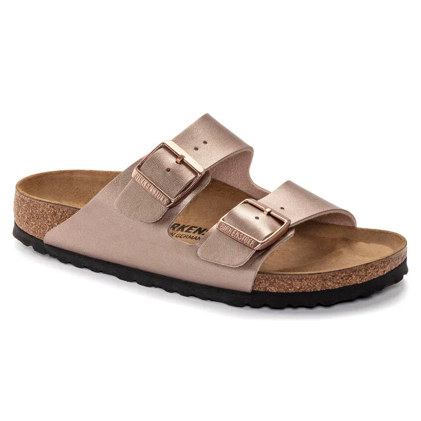 Birkenstock Arizona Birko-Flor in Graceful Berry, Copper & Desert Camo Available in Narrow Widths