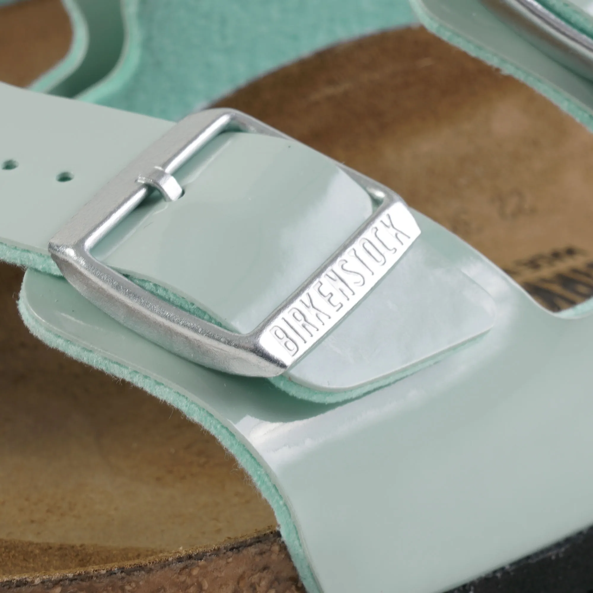 Birkenstock Arizona Birko-Flor Patent - Surf Green