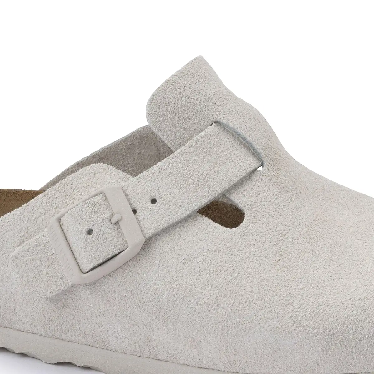 Birkenstock Men's Boston Antique White Suede