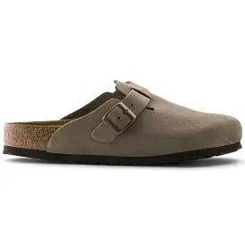 Birkenstock Men's Boston Soft Footbed Taupe Suede