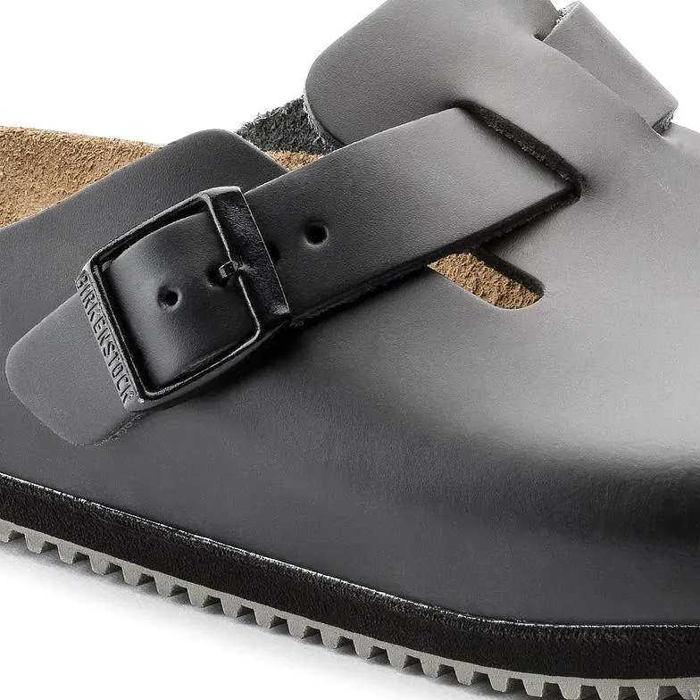 Birkenstock Men's Boston Supergrip Black Leather