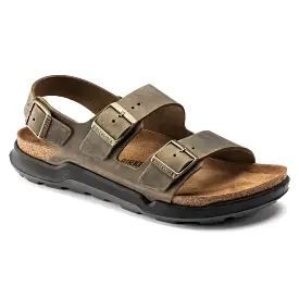 'Birkenstock' Men's Milano Rugged Oiled Leather Sandal - Faded Khaki