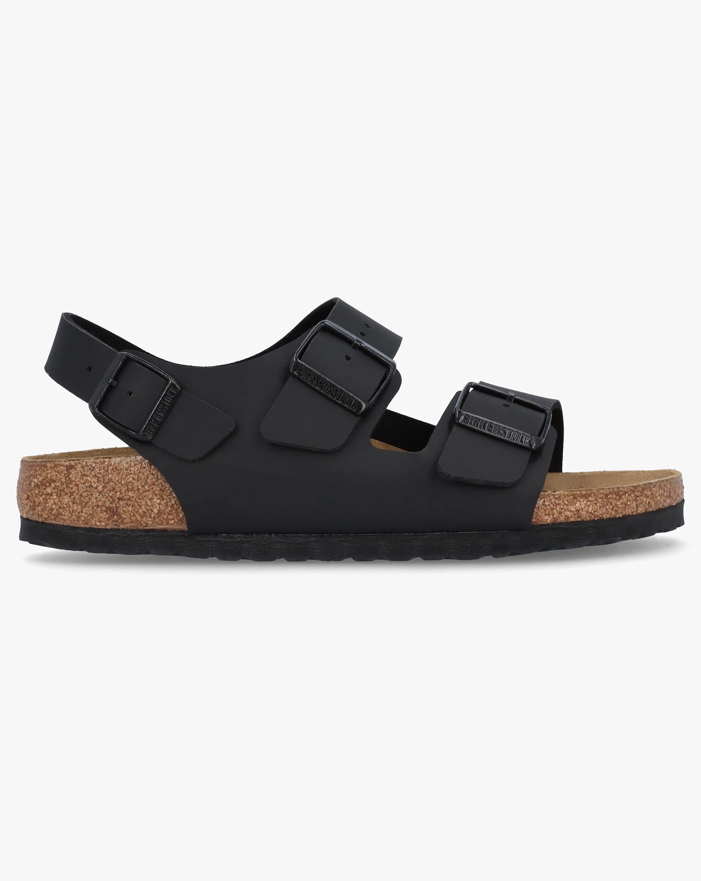 Birkenstock Milano Black Birko-Flor Sandals Narrow Width | Simply Be