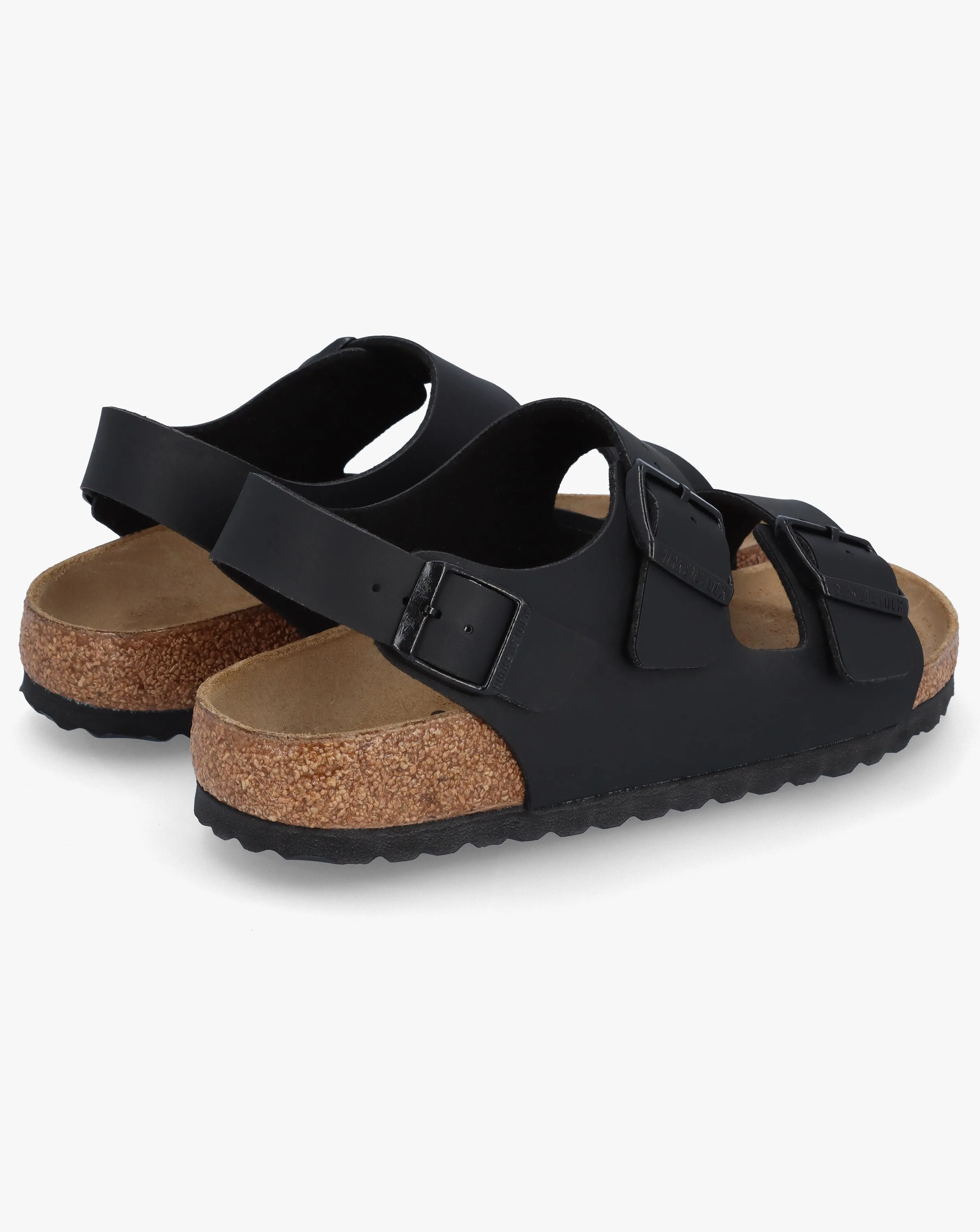 Birkenstock Milano Black Birko-Flor Sandals Narrow Width | Simply Be