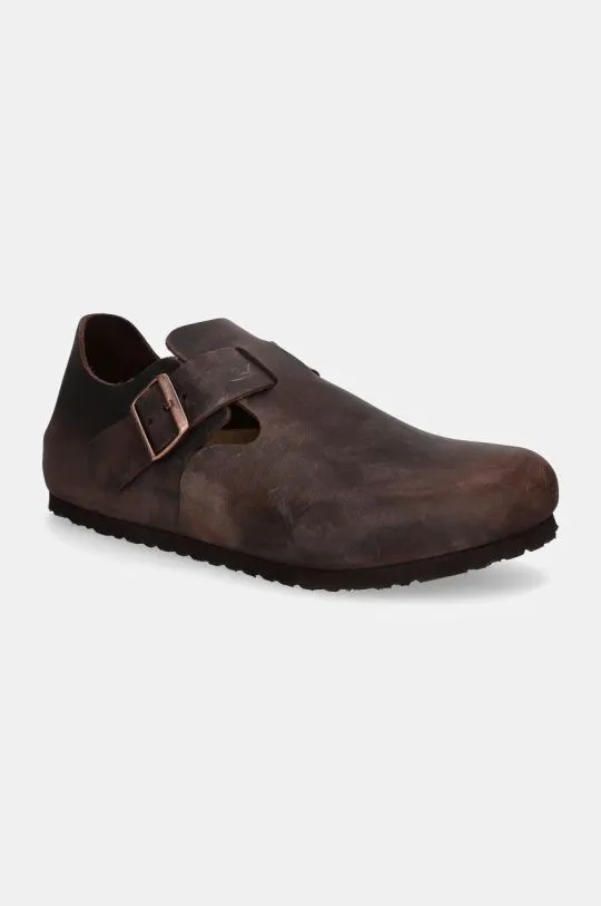 Birkenstock nubuck half-shoes London Corduroy brown color 166531