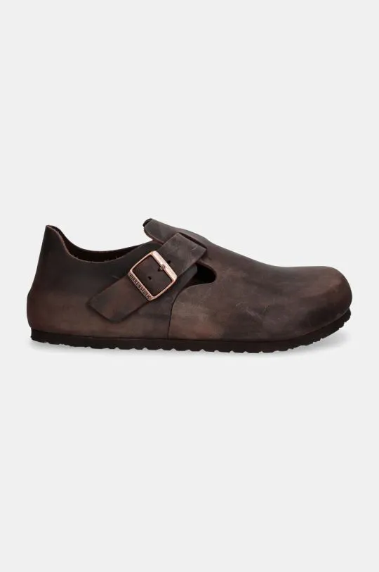 Birkenstock nubuck half-shoes London Corduroy brown color 166531