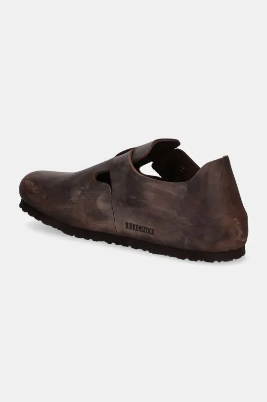 Birkenstock nubuck half-shoes London Corduroy brown color 166531