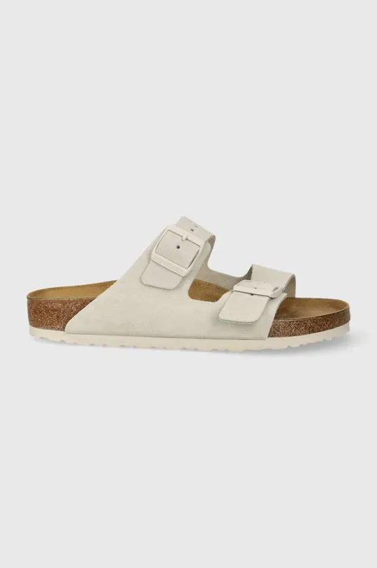 Birkenstock suede sliders Arizona women's beige color 1026817