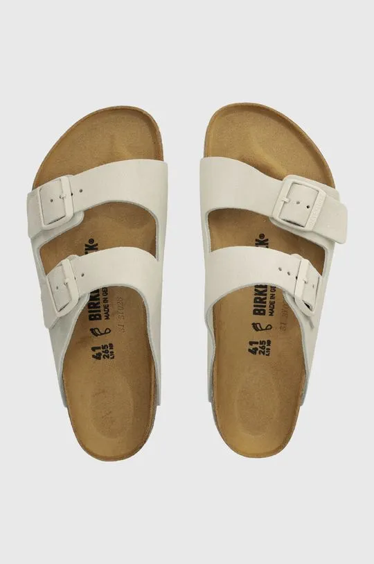 Birkenstock suede sliders Arizona women's beige color 1026817