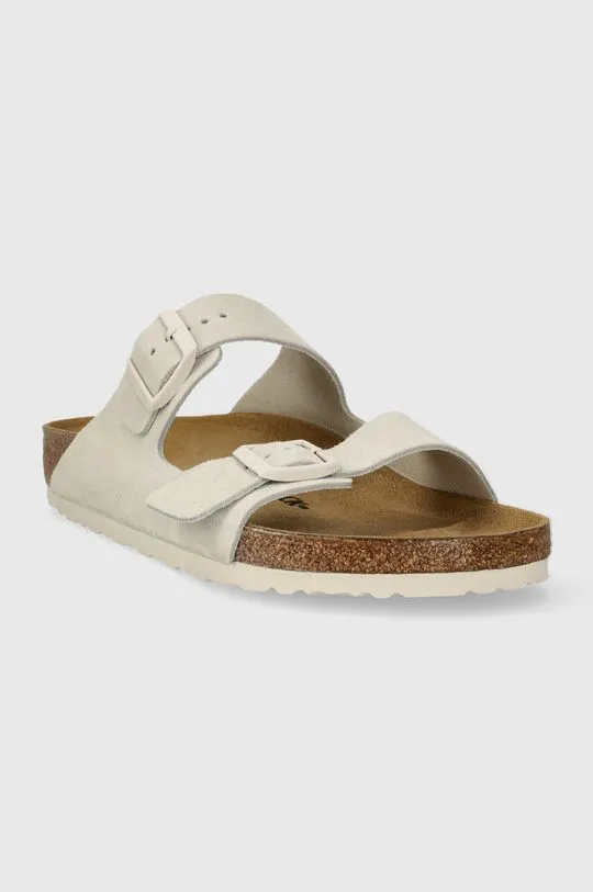 Birkenstock suede sliders Arizona women's beige color 1026817