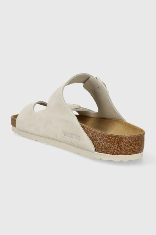 Birkenstock suede sliders Arizona women's beige color 1026817