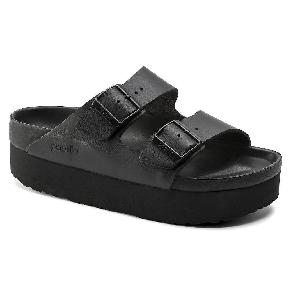 Birkenstock Women's Arizona Exquisite Platform Black Leather