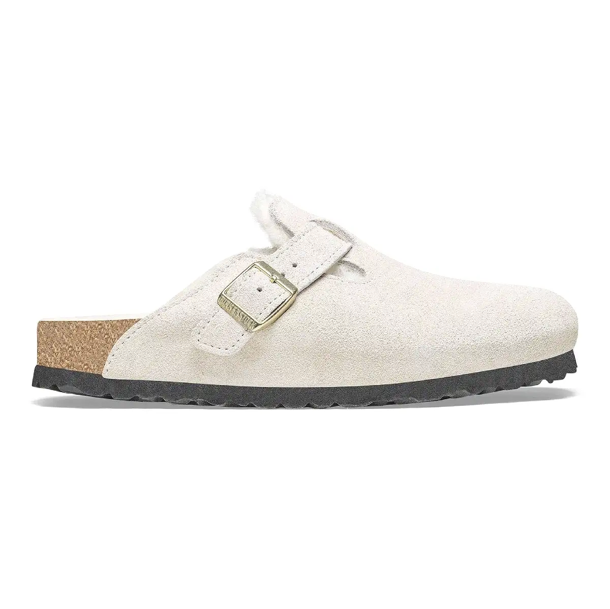 Birkenstock Women's Boston Shearling Antique White Suede