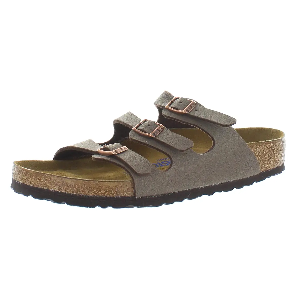 Birkenstock Womens Florida BS Leather Slip-On Footbed Sandals