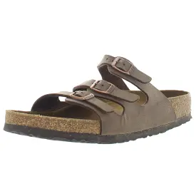 Birkenstock Womens Florida BS Leather Slip-On Footbed Sandals