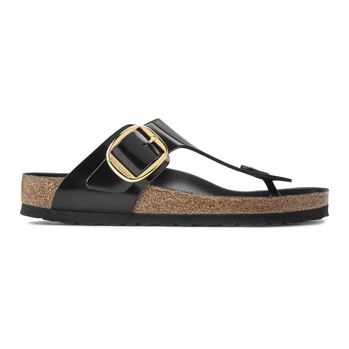 Birkenstock Women's Gizeh Big Buckle High Shine Black Leather