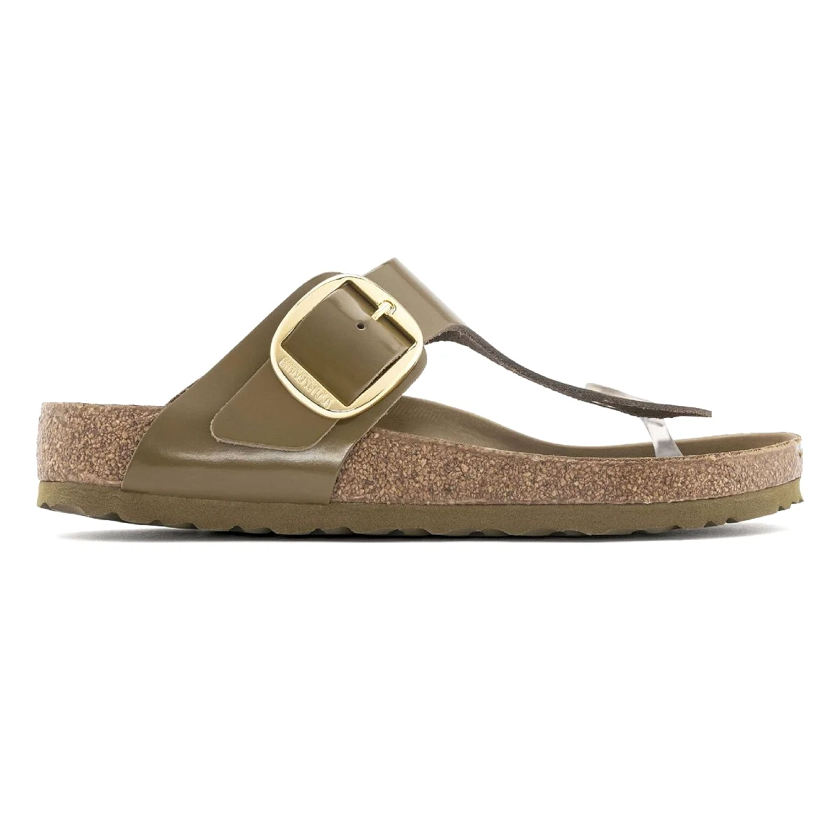 Birkenstock Women's Gizeh Big Buckle Natural Hi Shine Leather