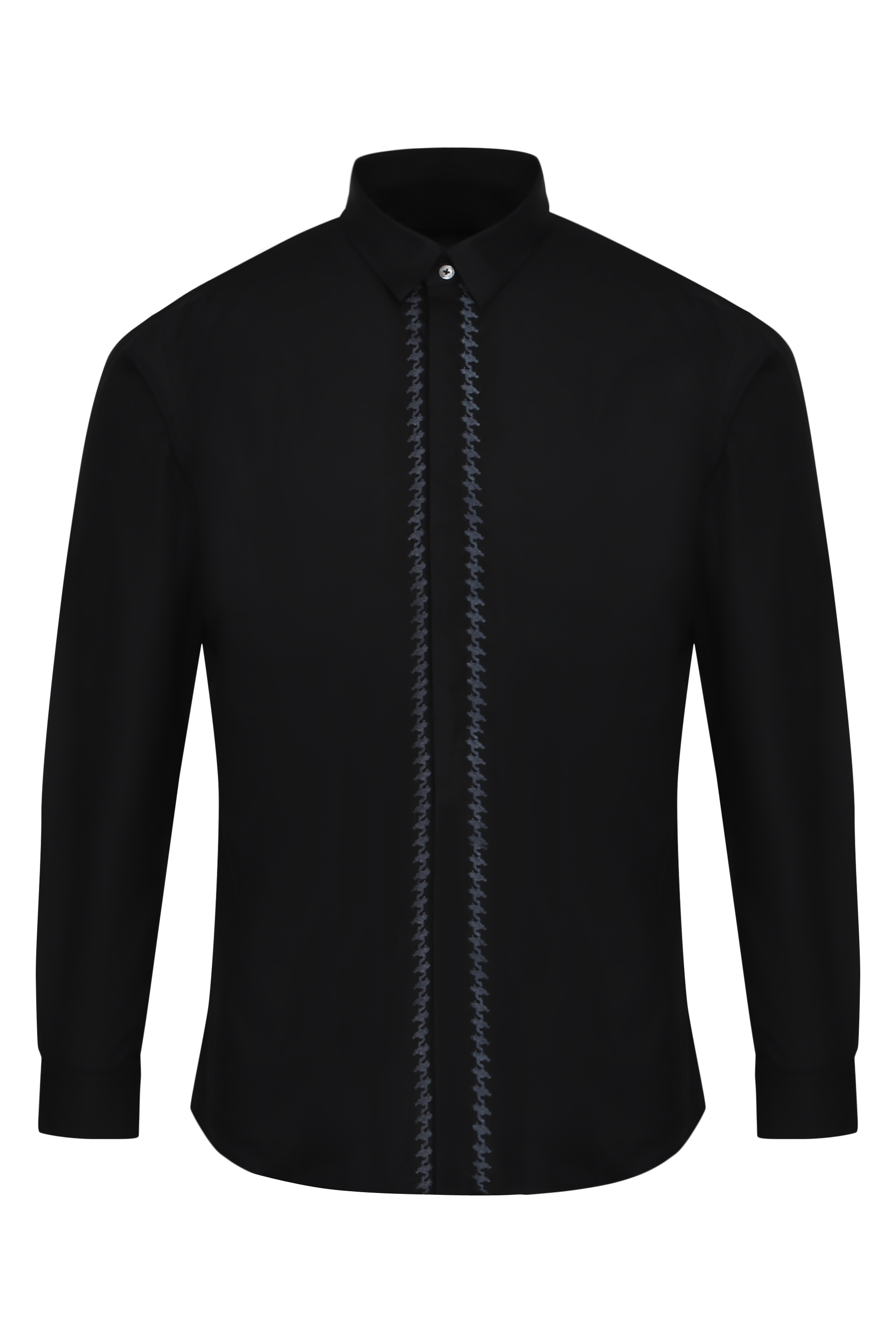 Black on Black Houndstooth Shirt