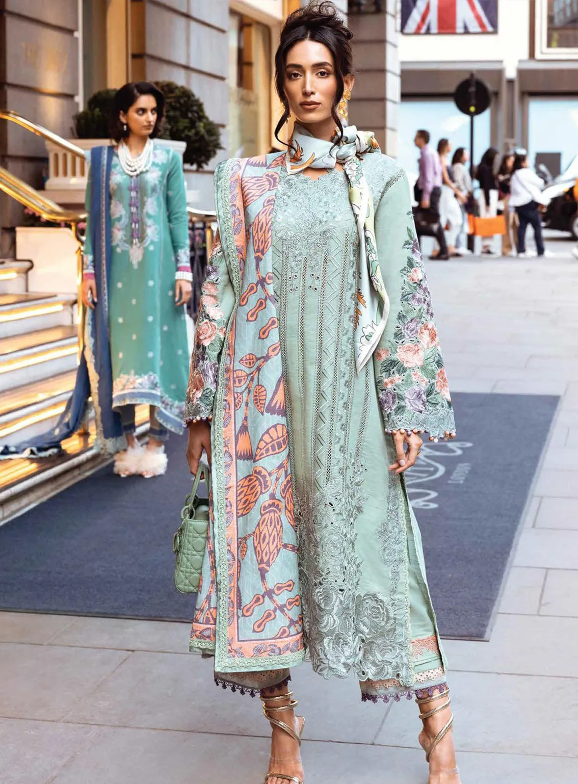 Broadway Showtime By Mushq Embroidered Khaddar Unstitched 3 Piece Suit - 3 CARNABY CHIC