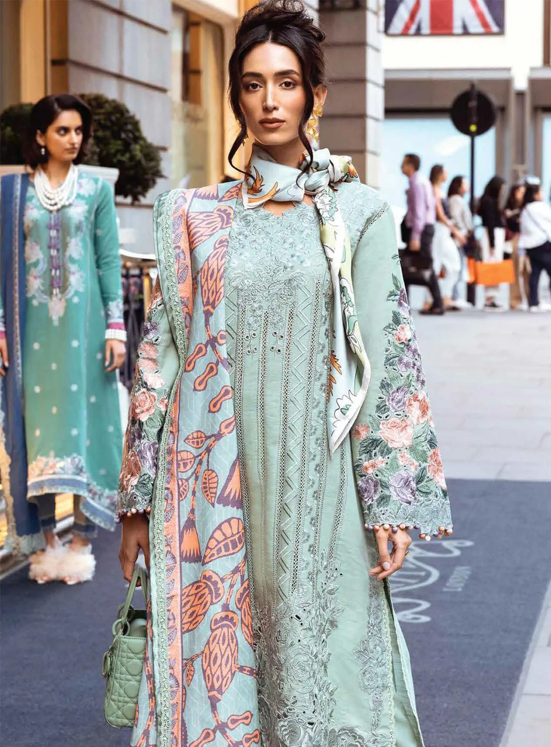 Broadway Showtime By Mushq Embroidered Khaddar Unstitched 3 Piece Suit - 3 CARNABY CHIC