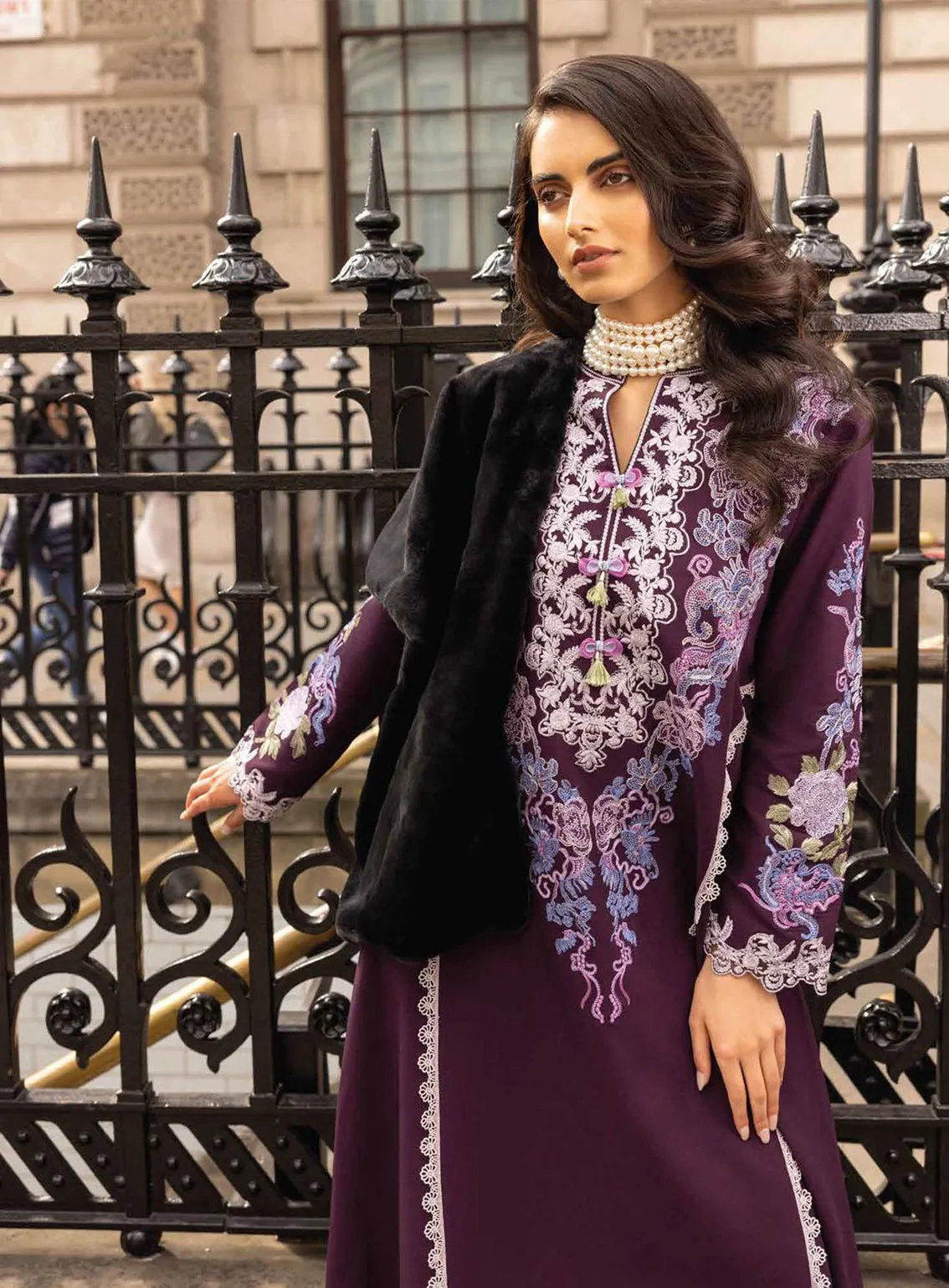 Broadway Showtime By Mushq Embroidered Linen Unstitched 3 Piece Suit - 15 PICCADILLY