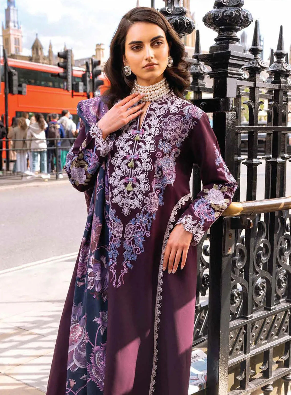 Broadway Showtime By Mushq Embroidered Linen Unstitched 3 Piece Suit - 15 PICCADILLY