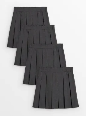 Buy Grey Permanent Pleat Skirts 4 Pack 8 years | Skirts and shorts | Tu