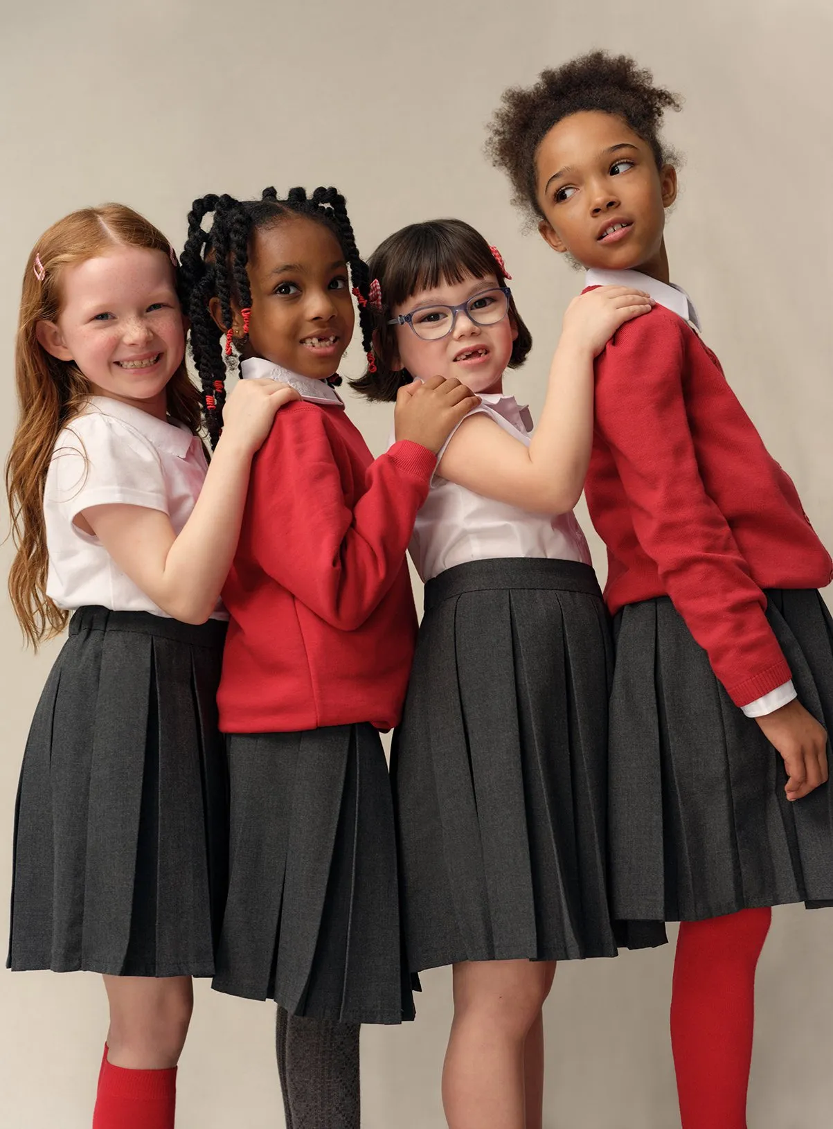 Buy Grey Permanent Pleat Skirts 4 Pack 8 years | Skirts and shorts | Tu