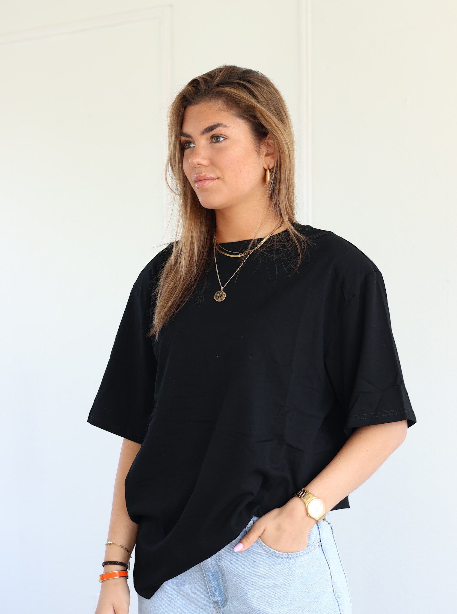 ByHan oversized shirt Guusje zwart