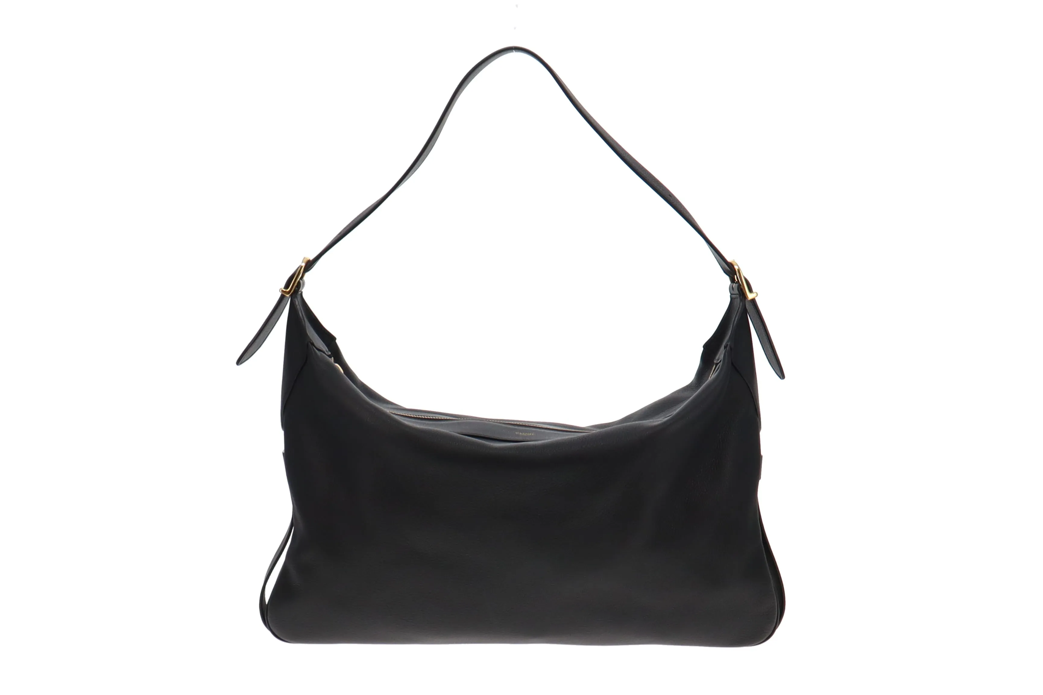 Celine Black Supple Calfskin Large Romy Shoulder Bag