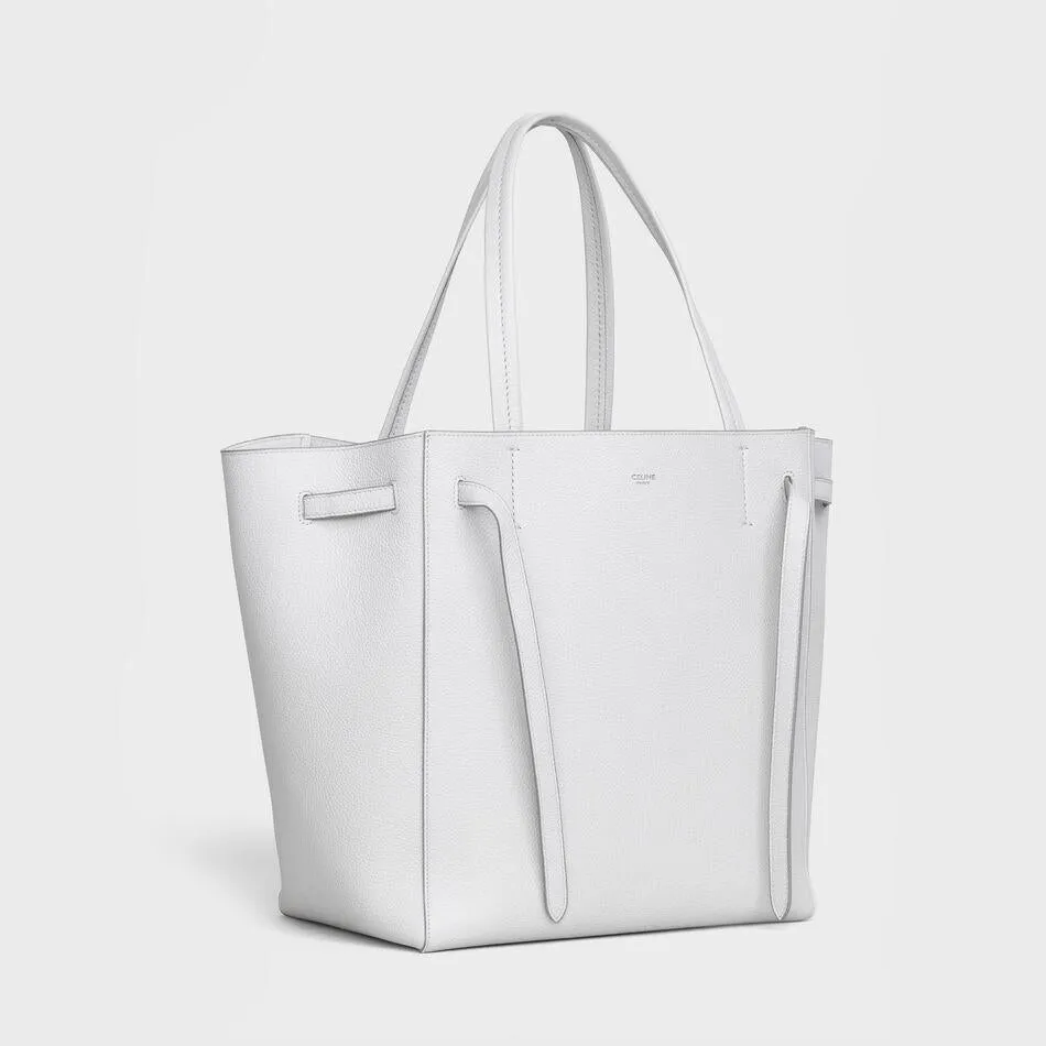 Celine Small Cabas Phantom In Soft Grained Calfskin Light Grey