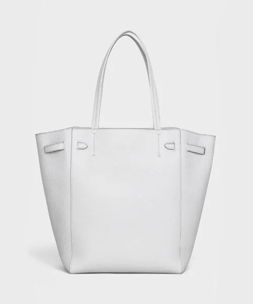 Celine Small Cabas Phantom In Soft Grained Calfskin Light Grey