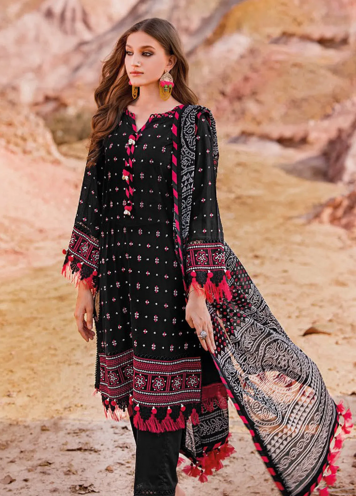 Chunri By Gul Ahmed Embroidered Lawn Unstitched 3 Piece Suit - GA24CL CL-42005